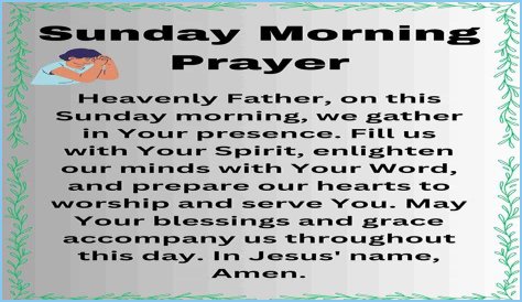 Unlock The Power Of Sunday Morning Prayer Images: Discoveries And Insights